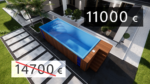 Freistehender GFK Pool "Nightfall Blau 7,06 x 2,68 x 1,6 m Rabattangebot"