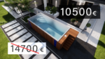 Freistehender GFK Pool "Nightfall Grau 7,06 x 2,68 x 1,6 m Rabattangebot"