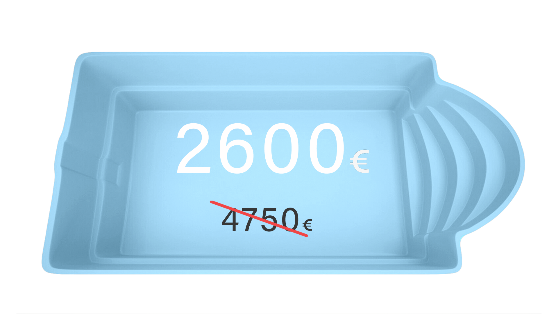 OFFER BPR8 EUR GFK Pool “Italien Blau 8 x 3,2 x 1,5 m Rabattangebot“ – Bild 1